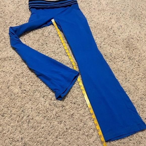 Mossimo Supply Co Low Rise Foldover Waist Flare Pants Blue Pull On Small Stretch - Picture 4 of 7